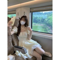 데일리룩 여름 순욕감 벌룬 홀더 언밸런스 패치 프린세스 스커트 특별한 이너