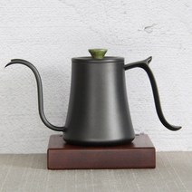 모카포트 인덕션 동주전자 핸드드립 스테인레스 바리스타 600ml 핸드 드립 커피 메이커, 검은색
