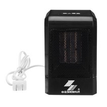 업소용난방기 업소용전기온풍기 가정용 업소용 전기 온풍기 220V 500W 휴대용 전기 미니 팬 공간 히터 겨, 01 Black