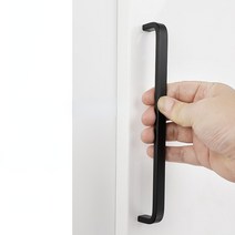 방문손잡이 터닝도어 히든도어 중문 가구 블랙 골드 실버 캐비닛 솔리드 옷장 서랍 손잡이 알루미늄 합금, 01 black_07 256mm
