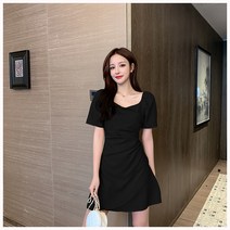 FUJIAXIN 헵번 스타일 여름 원피스 여성복 원피스