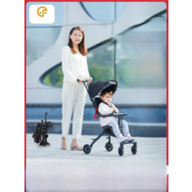 프리미엄 트라이크 유모차 양방향 접이식, favorbaby검은색과 빨간색 백팩