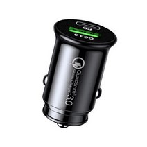 오하이 오픽스 차량용 충전기 시거잭 초고속 퀵차지 - 퀵차지 듀얼 3.0, 블랙