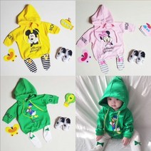 다소나베베 [ 디즈니후드 레깅스슈트세트(정품) ] 봄 가을 겨울 아기옷 베이비옷 아기우주복 신생아옷 3개월 6개월 12개월 바디슈트 돌아기옷 백일