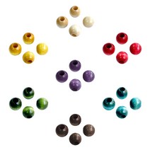 퀼트패키지 퀼트 부자재 나무구슬 일자형 15mm 20개, 빨강