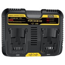 디월트파워스택 배터리 dewalt 20v 최대 리튬 이온 dewalt 18v dcb184 dcb200 dcb182 dcb180 dcb181 dcb182 dcb201 dcb206, 2 충전기, 1개