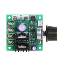 9V-50V 10A PWM DC 모터 속도 컨트롤러 손잡이 조절 가능한 속도 조절기, 1개