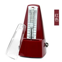 메트로놈 기계식 휴대용 피아노 박자기 드럼 매트로놈 기계식 메트로놈 티크 우드 빈티지 스타일 컬러 음악, 03 빨간