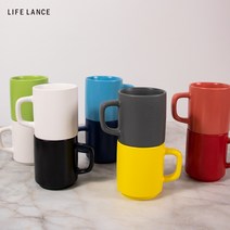 라이프란스 원톤올무광 무지 머그컵 도자기 북유럽 360ml, 화이트
