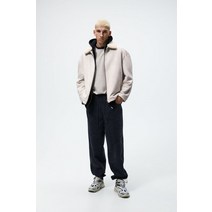 국내정품 ZARA 자라 페이크 스웨이드 점퍼 - 스크래치 화이트