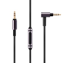 교체 오디오 실버 케이블 원격 마이크 - Ssony MDR-100ABN 1A MDR-100X MSR7 WH-1000XM2 XM3 XM4 WH-H900N 800, 검은 색