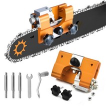 [아띠꼴로] 체인톱 연마기 체인톱날 연삭기 엔진톱 기계톱 야스리, 02.본체+연마기헤드3개, 1개