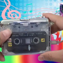 카세트테이프 카세트플레이어 카세트 테이프 플레이어 라디오 휴대용 워크맨 쉘 플레이용 완전 투명