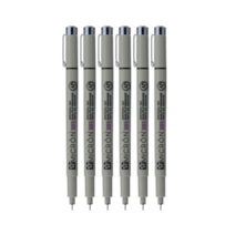 SAKURA 피그마 마이크론 005 젤잉크펜 0.2mm, 블랙, 6개