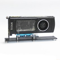 CPU 그래픽카드 데스크탑 수직 90 ° 배치 그래픽 카드 홀더 DIY GPU 카드베이스 알루미늄 지원 x16 PCIE 라이저 케이블 3080 용, 01 bracket