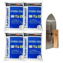 베이루 빨리굳는시멘트 회색 1kg 4개+흙손세트 모르타르 소포장 diy 인테리어 공사, 빨리굳는시멘트 회색 1kg 4개+흙손
