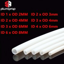 3D프린터 부품 소모품 1 미터 1mm 2mm 3mm 4mm 6mm 8mm 용 PTFE, ID2mm OD4mm, 빨간