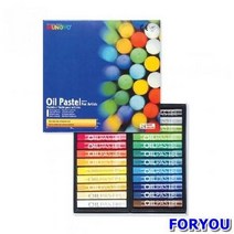 ForU622 오일 파스텔 24색 드로잉도구 미술텔 하드파스텔 화방도구 문교텔 문교파스텔