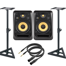 KRK V6 S4 블랙 x 스피커 스탠드 패키지