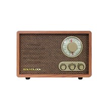 7W 미니 엔틱 FM라디오 블루투스 소형레트로 우드듀얼스피커 오디오 저음고음