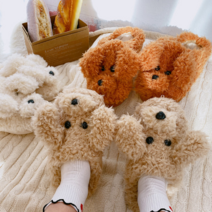 현블러썸 푸들아모여라슬리퍼 강아지 동물 실내슬리퍼 귀여운 캐릭터 겨울 실내화 실외화 보온 방한 10대 20대 친구선물 학생용 여자 여성 여자친구선물