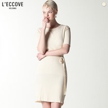 [레코브] [(LECCOVE)] 크리미 벨티드 니트 원피스 (택가격49800원)