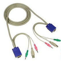 분배기 케이블 10m USB KVM STEREO 스위치 선택기, 단일옵션