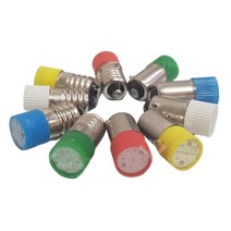 일렉킹 LED꼬마전구 6.3V12V24V 파이롯트램프 E10 9S 과학교구 교재용 소켓(낱개1개), E10스크류-24V백색(낱개1개)