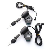 전동킥보드스위치 전기 자동차 lcd 디스플레이 패널 엄지 스로틀 전압 키 스위치 잠금 전기 자전거스쿠터ebike 1pc 용 전원 스위치 포함, 하얀, 1개