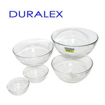 듀라렉스 내열 강화 유리 투명 샐러드 믹싱볼 용기 그릇 유리볼
