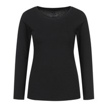 탑텐 22 FW 여성 온에어 모이스처웜 라운드 9부 긴팔티 BK