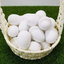 한소픈 계란 모형 20P set 부활절 소품 부활절꾸미기 부활절달걀 미술재료 에그공예, 화이트