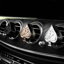 차량용 방향제 석고방향제 명품 고급차량 방향제 2개입, 로얄스페이드 듀오1+1 4P (특가), 딥블랙  4P, 튜베로즈앤로즈