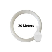 LeoPlas-1.75mm 10 및 20 미터 유연한 소프트 TPU 필라멘트 샘플 3D 프린터 소모품 인쇄 용품 고무 소재, [02] White 20m 60g