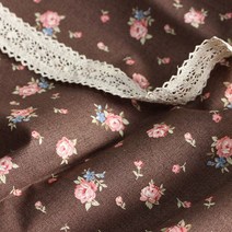 (천마마-면 20수) 로맨틱한 쉐비로즈플라워(5컬러), 브라운