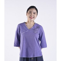 리예 여자 면30수 여름 브이넥 블라우스 개량 생활한복 절복 법복 수련복 해들누리