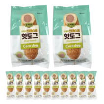 [수량한정] 식물성 콩고기 크리스피 핫도그 400g+400g (총10개), 단품(유통기한_04월28까지)