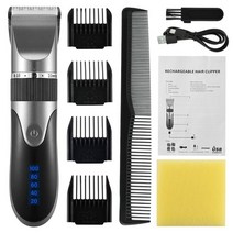 이발기 전문 헤어 트리머 디지털 usb 충전식 헤어 클리퍼 남성용 haircut, 회색 상자 없음