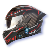 킥커머스 초경량 블루투스 풀페이스 시스템 오토바이헬멧 하이바 바이크 헬멧, M, 콜라보매트블랙