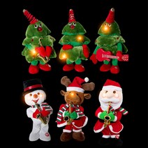 [띠띠뽀슈팅기차] 댄싱트리 크리스마스 춤추는 산타 인형 캐롤나오는 장난감 틱톡 인싸템, 트리(기본)