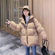 한국 스타일 면 패디드 루즈핏 숏 코트 및 재킷 여성용 한국 스타일 통관 패션 신제품 겨울 2022