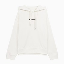 (당일) 22FW 질샌더 로고 프린트 화이트 후드티 J47GU0002J45050102