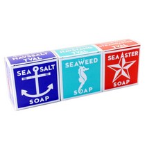 Swedish Dream 3 Pack Mix Set (Sea Salt + Seaweed + Sea Aster) Soap Bar 4 oz USA, 1, Off-White
