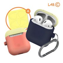 랩씨 에어팟 캡슐 키링 실리콘 케이스 2 in 1 패키지 민트=LABC-522-MCL