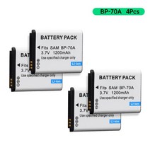 PALO 1-6pcs BP-70A 삼성호환 AQ100 DV150F ES65 ES73 ES74 ES75 ES80 MV800, 04 4pcs battery