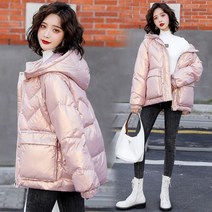 여성 점퍼 오버핏 겨울 숏패딩 경량 야상 캐주얼 웰론 덕다운 제니 김희선 오리털 하객룩 후리스 코디