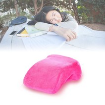 낮잠 팔베개 책상 얼굴베개 의자 목베개 등받이 쿠션 메모리폼목 옆으로자는 좋은 굿잠 허리, 쿠팡 핑크