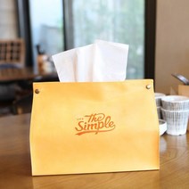 시둥마켓 +[시둥마켓]+_ 우드냅킨케이스 깔끔티슈커버 인테리어티슈홀더 휴지갑 귀여운티슈커버, 빈티지 인조가죽 레더 티슈커버 예쁜티슈커버, 옐로우