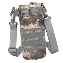 물병 캐리어 슬리브 조절 가능한 스트랩으로 분리 가능한 파우치 홀더 토트 백 케이스 를 위한 경량, 회색, 8x22cm, 1050D 나일론