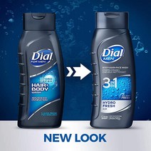 미국직구 올인원바디워시 홀애비냄새제거 대용량 미국향기 Dial Men Hair Body Wash Hydro Fresh 20 액량 온스4개 팩, [01] 4개(1팩), [01] 하이드로 프레시